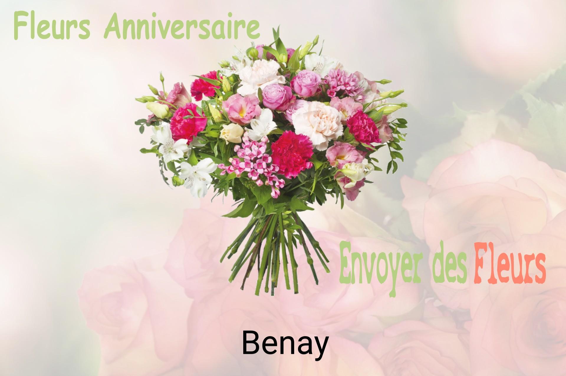 Bouquet de fleurs d’anniversaire livré à Benay