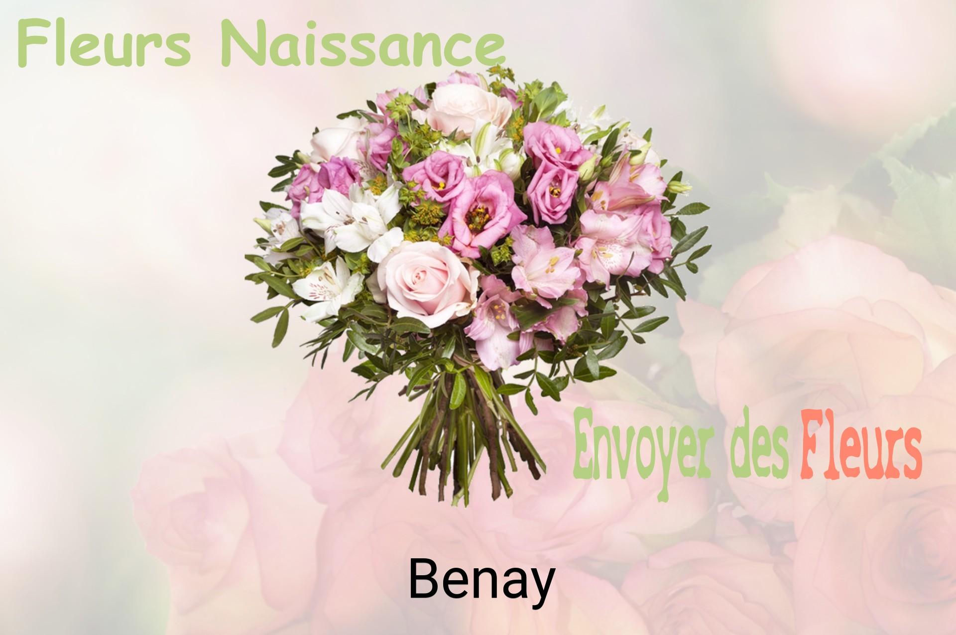Bouquet de fleurs de naissance livré à Benay